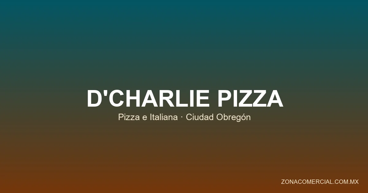 D'Charlie Pizza
