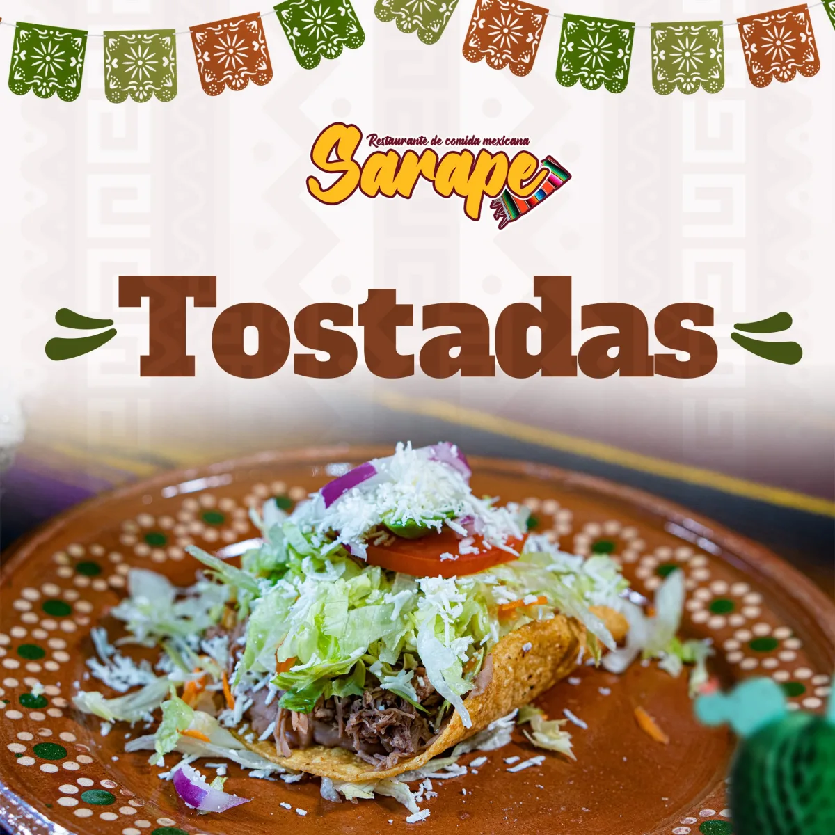 Tostadas de Res o Pollo