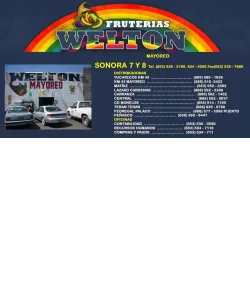 FRUTERIAS WELTON MAYOREO Av. Sonora 7 y 8