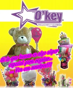 OKEY PELUCHES Y GLOBOS