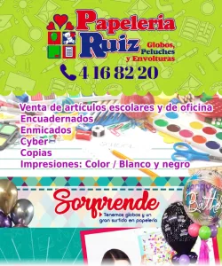 Papeleria Ruiz, Globos y Decoraciones
